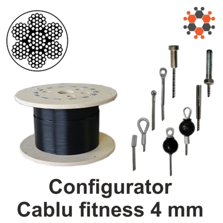 Configurator cablu fitness 4 mm